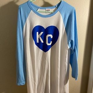 Charlie Hustle KC Royal baseball tee